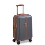 DELSEY PARIS Lucette 55 cms Small Cabin ABS/Polycarbonate Hard Sided 8 Wheels and Expandable Spinner Suitcase/Trolley Bag for Travel with TSA Lock- Anthracite