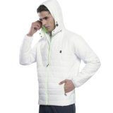The Indian Garage Co Men White Slim Fit Solid Puffer Jacket
