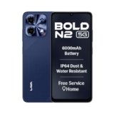 Lava Bold N2 5G (Billionaire Blue, 4GB RAM, 128GB Storage) | 6000 mAh Super Battery | Octacore Ultrafast Processor | Biggest 6.75 (HD+) 120Hz Display | IP64 Dust-Water Resistant | Free Service @ Home