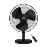 atomberg Renesa 400mm Table Fan | Ideal for Home & Office | Silent BLDC | High Air Delivery | 6 Speeds | 35W | Remote with Oscillation, Timer, Sleep | Easy to Clean | 2 Years Warranty (Black)