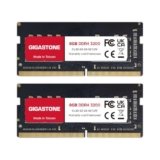 Gigastone DDR4 RAM GIGASTONE 16GB Kit (2x8GB) DDR4 3200MHz (2933MHz or 2666MHz) PC4-25600 (PC4-23400/21300) CL22 1.2V SODIMM 260 Pin Unbuffered Non ECC High Performance Notebook Laptop Memory Upgrade
