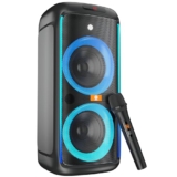 Digimore PartyBox 120W Portable Karaoke Bluetooth Speaker with Wireless Mic | Dual Boom Box Speaker | RGB Party Lights | Deep Bass Sound | Type-C Charging | USB/TF/AUX for Home & Parties (D-1362)