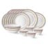 Larah By Borosil Moon Milky Way Dinner Set – 36 Pcs, Opal Glass Dinner Plates & Bowls Crockery Set for Dinning, White