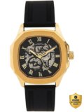 French Connection Automatic Men’s Black Automatics Watch | Black Textured Square Dial Analog Watch  – For Men
