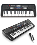 Lifelong Wireless & Rechargeable Piano Keyboard for Baby & Kids with Mic, 37 Keys Portable Keyboard Piano with Type C Charging, Longer Battery Life Musical Keyboard Toy Gift for 2-8 Year Boys & Girls