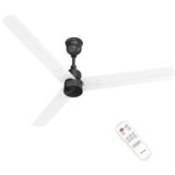 Polycab Wizzy Plus 1200mm 5-Star BLDC, Remote Ceiling fan for Living Room| 55% Energy Saving, 100% Copper, High Air Delivery | 3+1 yr Warranty【Matt White Black】