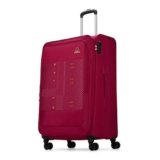 Aristocrat Duralite Soft Case Large Size 8-Wheel Trolley Bag, Red