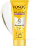 POND’s Sunscreen – SPF 55 PA++ Light Sun Miracle Protect & Bright, With 3% Active Niacinamide(100 g)