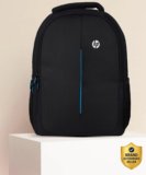 HP Charge With Multiple Utility Pockets & Rain Cover 28 L Laptop Backpack(Black)