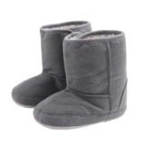 THE STYLE SUTRA® Baby Soft Sole Anti-Slip Mid Calf Winter Warm Infant Prewalker Snow Boots 12-18 Months Gray