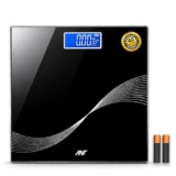 Ant Esports Flora Wave Digital Weighing Scale, Highly Accurate Digital Bathroom Body Scale, LCD Display, Precisely Measures Weight Up To 180Kg | 40 Months Warranty | Battery Included – Black