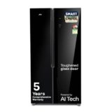 Godrej 540 L 3 Star 5 Years Comprehensive Warranty 4 Intelligent Modes|Toughened Glass Door|Frost Free SBS Inverter Refrigerator(2026 Model, RS EONVELVET 580C RID OP BK, Opera Black, 52141501SD03653)