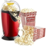 SHOPARAM New Mini Sweet Hot Air Popcorn Machine And Snack Maker, Automatic Instant Popcorn Maker Stylish Design, Aluminium Alloy Oil Free Maker Machine, Popcorn in Just Minutes. (RED)