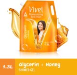 Vivel Glycerin & Honey Body Wash Shower Gel, for Soft, Glowing & Moisturized Skin(1.3 L)