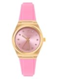 French Connection 3 Hands Pink Dial Round Sunray Analog Watch for Women – FCS07P