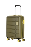 Kamiliant by American Tourister Harrier Zing|Cabin Trolley Bag Small Size(56 cms) for Travel| Hard Case Polypropylene (PP) Suitcase|360° 8-Wheel Spinner Luggage Trolley|Combination Lock|Military Olive