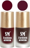SM FASHION Nail Polishes, Maroon-Dark Wine Velvet Matte Nail Paint Combo Set of 2 Pcs 7ml each