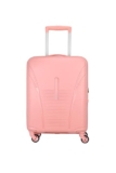 American Tourister Ivy Spinner 55 CM Small Cabin Polypropylene PP Hardside Luggage with Recessed TSA Lock, Trolley Bag with 4 Spinner Wheels for Smooth Travel for Men & Women – Pale Pink