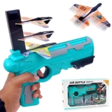 Toyshine Airplane Launcher Toy Catapult Plane Gun for Kids Outdoor Toy, One-Click Ejection, 4 Pcs Glider Foam Planes, Toy Airplanes Birthday Gifts, Multi-Color – B