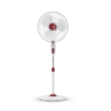 Havells Gatik Pro 400mm Pedestal Fan| 120 Ribs Guard for Safety| Smooth Oscillation| Heavy Base| ISI Marked | 2 Year Warranty | Wine Red