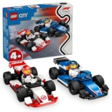 LEGO City F1 Williams Racing & Haas F1 Race Cars Vehicle Toy Set 60464 Building Blocks Toys for 4+ Gift for Boys and Girls