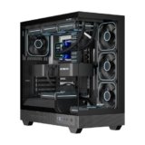 Ant Esports Crystal Neo Mid-Tower Gaming Cabinet – Black | Dual Tempered Glass 270° Ultra-Wide View | Pre-Installed 6 x 120mm Fans | USB Type-C | 360mm Radiator Support | 415mm GPU Support