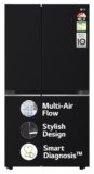LG 655 L, 3 Star, Frost Free Smart Inverter Double Door Side by Side Refrigerator (GL-B257HWBY, Western Black, Express Freezing | Multi Air-Flow)