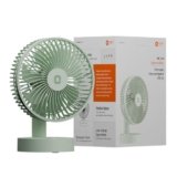 Orient Electric Elfie Rechargeable Personal Fan | 90° Adjustable Airflow | 1800 mAh Battery | 4 Speed Modes | Quiet Operation | USB Type-C Charging | Compact Mini Fan | Matcha Green