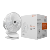 Orient Electric Orbis Rechargeable Personal Fan | 360° Rotation | 1800 mAh Battery | 4 Speed Modes with Timer | Quiet Operation | USB Type-C Charging | Clip-On Mini Fan (White)