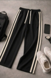 KEESUN Striped Men Black Track Pants