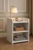 CraftOnline Modern End Table with 2 Open Shelves | Multipurpose Bedside Table, Nightstand, Sofa Side Table, Living Room,Bedroom Storage Organizer, Home Office Apartment & Guest Room.