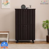 Flipkart Perfect Homes Cole Engineered Wood Shoe Rack(Melamine Chocolate Wenge, 6 Shelves, Knock Down)