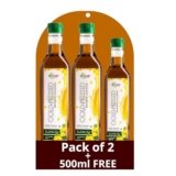 Rav Organics Certified Organic Cold Pressed Mustard Oil – 1 Litre Each (Pack of 2) | Total 2 Litres + 500 ml Free | Pure Cooking Oil Rich in MUFA & PUFA – Omega 3| Sarson Oil for Traditional Indian Flavor for Tadka & Pickle, Kachi Ghani | No Argemone oil | Clean Lable Food – Full of Nutrients
