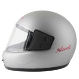 Sage Square Audi Full Face Clear Visor Helmet | ISI Certified | High Standard Safety | Extra Comfort & Stylish (Small, Silver Matte)