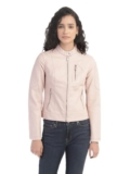 Levi’s®Women’s Band Neck Leather Jacket (A2168-0005_XS_Beige)
