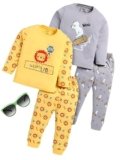 Toonyport Boys and Girls Casual Cotton Blended Top & Pant (Pack Of 2) (Multicolor) (6 Months – 12 Months)