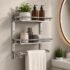 Hindware Bathroom Accessories 3-Layer Multi-Purpose Shelf | Made of Stainless Steel | Stylish & Convenient | Space Saving