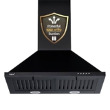 Livpure Alder Neo 60 cm | Pyramid | 1050 m³/hr Suction | Baffle Filter | Push Button Control | Low Noise | 5 Year Motor +1 Year Comprehensive Warranty | Black