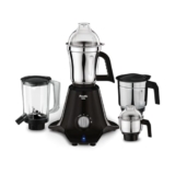 Preethi Boltz 1000 Watts Mixer Grinder, 4 Jars (3 Stainless Steel Jars, Blender Jar), Powerful Grinding for Masalas, Chutneys and Batters, 2 Year Warranty, Lifelong Free Service, Black