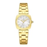London Fog Salisbury Collection Watch for Women with Geometric Patterned Dial, Crystal Hour Markers and Stainless Steel Strap – LFW20001-33