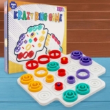 ToyMagic Krazy Ring Brain Teasers Toy Jigsaw Intelligence Puzzle Game for 5+ Year Kids|3D Strategy Board Game with Colorful Rings|2-4 Players Table Top Board Game |Best Birthday Gift|Made in India