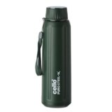 Cello Puro Steel X Spike 900 Water Bottle | Leak Proof & Refrigerator Safe | PU Insulated | Wide Mouth Opening | Keeps Content Cold for Long Hours | 730ml, Military Green