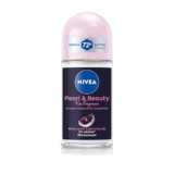 NIVEA Women Deodorant Underarm Roll On Pearl & Beauty Fine Fragrance | Long Lasting Fragrance with Floral Scent | 72 Hour active Odour Protection | 0% Alcohol | Dermat approved | 50 ml