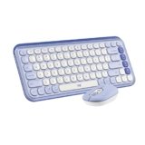 Logitech POP ICON Combo, Bluetooth Keyboard and Mouse Combo, Comfortable Typing, programmable Keys and Buttons, Quiet clicks, Easy-Switch up to 3 Devices – Lilac