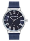 French Connection Stainless Steel Spring-Summer 2023 Analog Blue Dial Men’s Watch-Fcn00045F, Band_Black