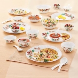 Larah by Borosil Ayana Silk Series Opalware Dinner Set | 27 Pieces for Family of 6 | Microwave & Dishwasher Safe | Bone-Ash Free | Crockery Set for Dining & Gifting | Plates & Bowls | White