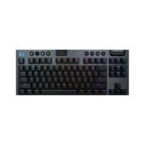 Logitech G915 X Lightspeed TKL Low-Profile Wireless Gaming Keyboard, Double-Shot PBT Keycaps, Fully Programmable Keys, RGB Backlighting, Sleek Aluminum Finishing, GL Brown Tactile – PC/Mac- Black