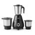 CELLO All in One Glass Lunch Box for Office Use, Black | 2 x 320ml Square, 1 x 240ml Round, 130ml Oval Containers, Spoon & Fork with 550ml Water Bottle Leak Proof Glass Tiffin Box Set for Travel