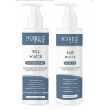 Rice Water Shampoo & Conditioner Combo | With Rice Protein, Corn Starch, Coconut & Tea Tree | For Men & Women | Repairs Dry & Damaged Hair | Sulfate & Paraben Free – (250 ml X 2)