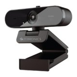Zebronics FHD USB Webcam, 30FPS, 2P2G Lens, 2.0MP CMOS Sensor, Auto-White Balance, Auto-Exposure, Privacy Shutter, Built-in Mic, for Teams, FaceTime, PC/Laptop (Live Pro)